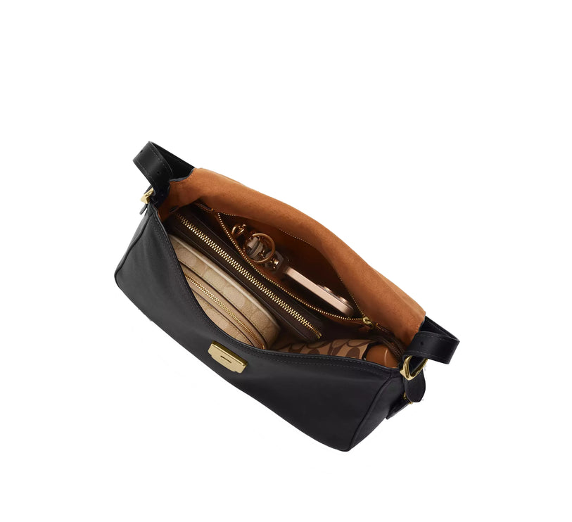 Coach Women's Etta Flap Bag Gold/Black