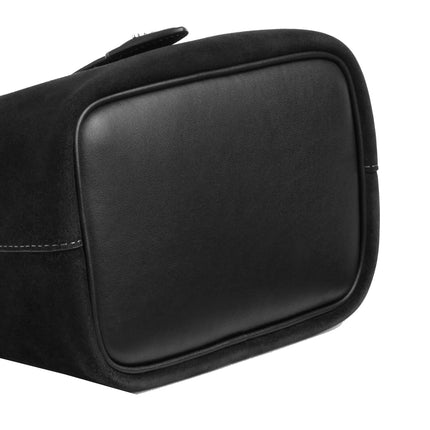 Coach Women's Rowan Bucket Bag With Cherry Charm Black/Silver