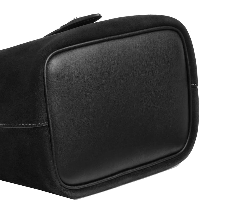 Coach Women's Rowan Bucket Bag With Cherry Charm Black/Silver