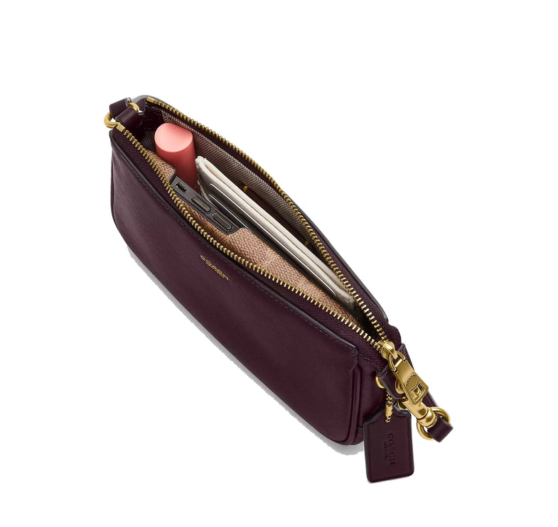 Coach Women's Plaza Bag 18 Brass/Black Currant