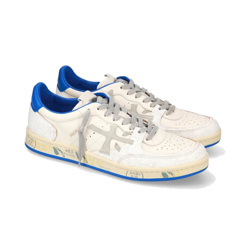 Premiata Men's Clay Sneakers White/Blue 6779