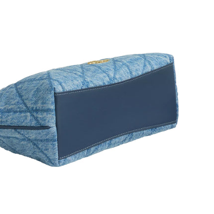 Coach Women's Caitlin Shoulder Bag With Quilting Gold/Indigo