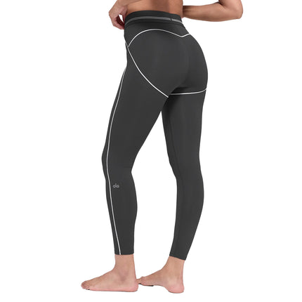 alo Women's Airbrush High-Waist 7/8 Heart Throb Legging Anthracite/White