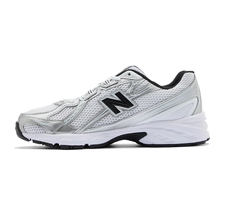 New Balance 740 White with Metallic Silver and Black U740NW2