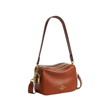 Coach Women's Mini Carey Crossbody Bag Gold/Cinnamon