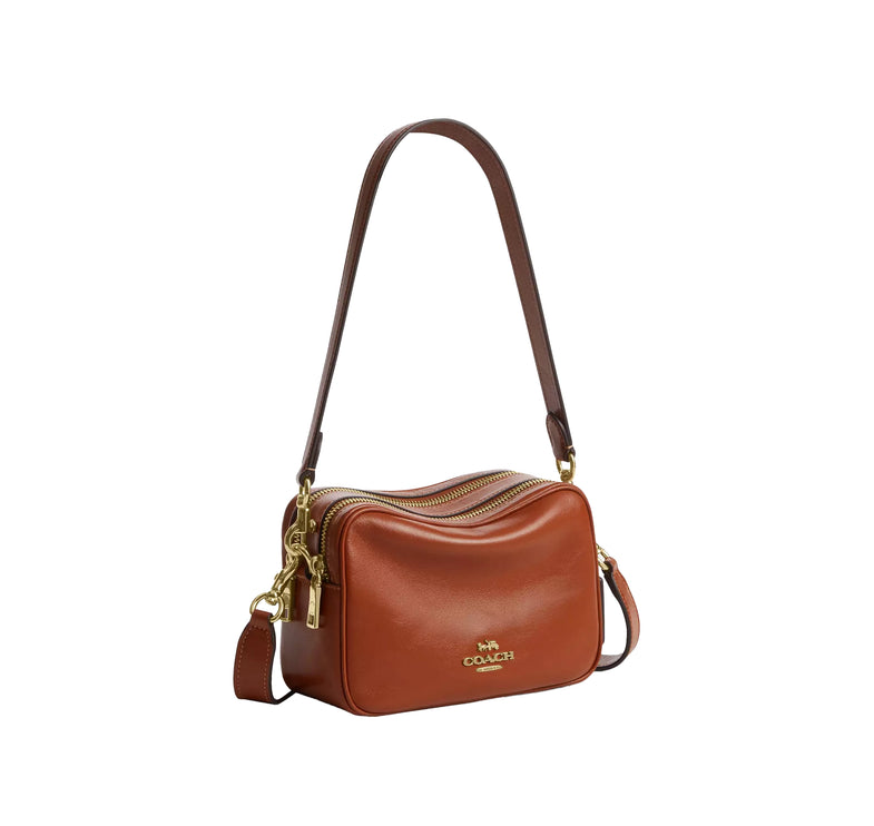 Coach Women's Mini Carey Crossbody Bag Gold/Cinnamon