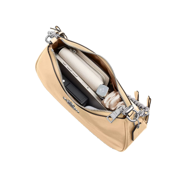 Coach Women's Teri Shoulder Bag With Bows Silver/Light Sand