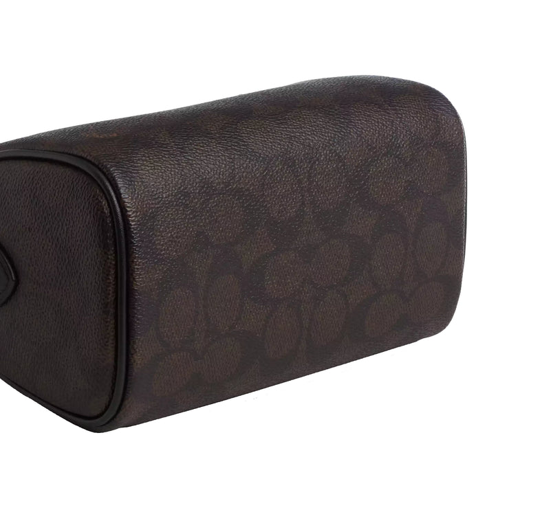 Coach Women's Mini Rowan Crossbody Bag In Signature Canvas Gold/Walnut/Black