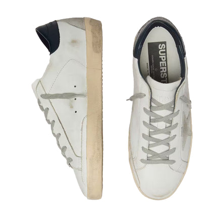 Golden Goose Women's Super Star with Suede Star and Blue Heel Tab