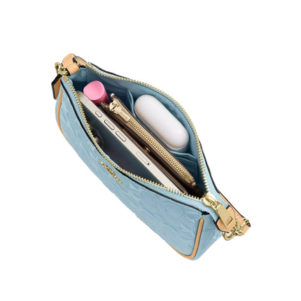 Coach Women's Nolita 19 In Signature Leather With Charms Gold/Light Blue