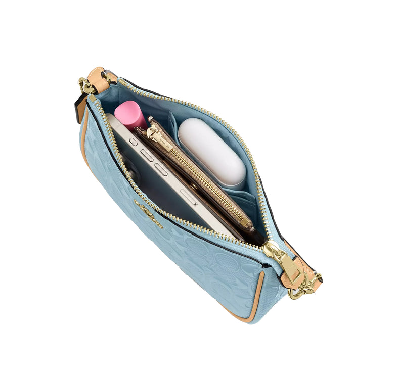Coach Women's Nolita 19 In Signature Leather With Charms Gold/Light Blue