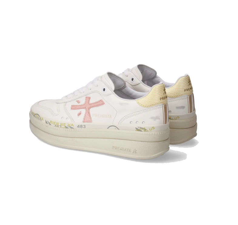 Premiata Women's Micol Sneakers 8196 Pink/Yellow