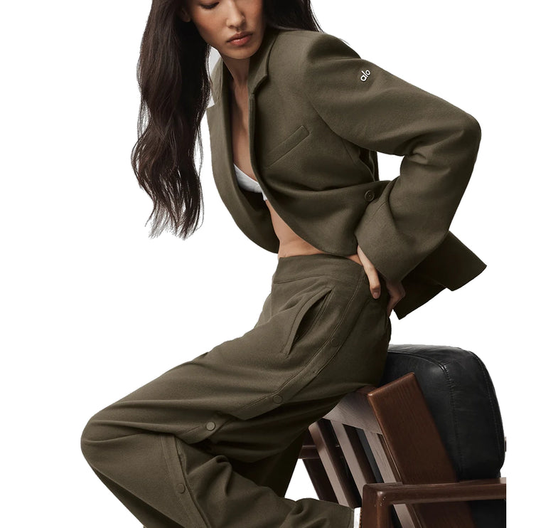 alo Women's Cinch Blazer Olive Tree