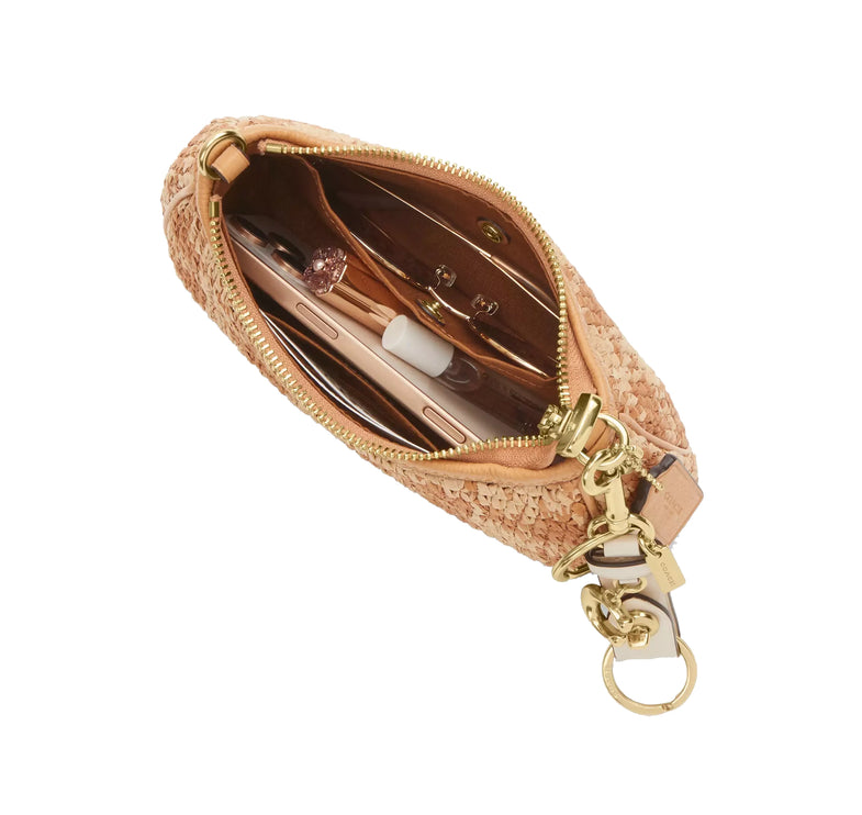 Coach Women's Teri Mini Crossbody Bag With Gingham Print Gold/Tan
