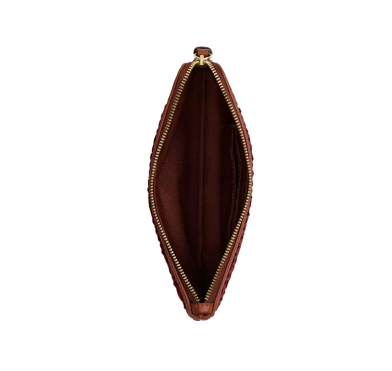 Coach Women's Large Corner Zip Wristlet Gold/Russet