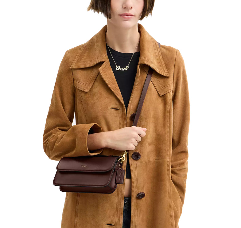 Coach Women's New York Elora Top Handle Crossbody Bag Brass/Maple
