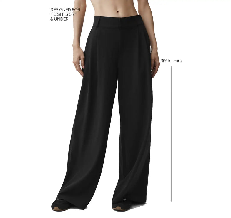 alo Women's High-Waist Dreamscape Trouser (Regular) Black