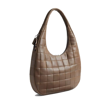 Coach Women's Alter/Ego Large Crescent Shoulder Bag In Upcrafted Leather Dark Stone