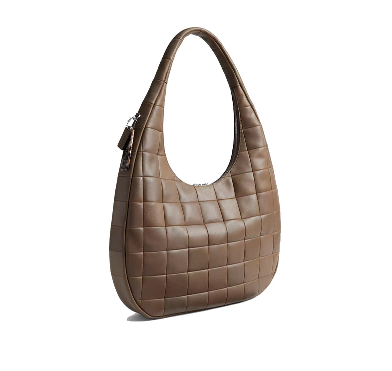 Coach Women's Alter/Ego Large Crescent Shoulder Bag In Upcrafted Leather Dark Stone