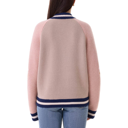 KUJTEN Women's Cashmere Bomber Nocta Jacket Oats White