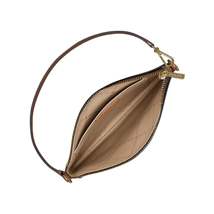 Michael Kors Women's Jet Set Small Signature Logo Convertible Wristlet Brown