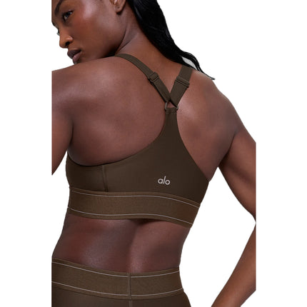 alo Women's Airlift Suit Up Bra Espresso