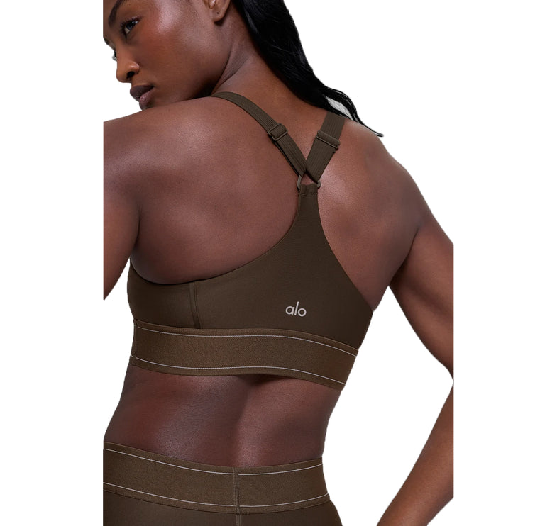 alo Women's Airlift Suit Up Bra Espresso