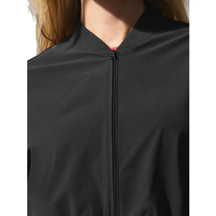alo Women's Cropped Breezy Full-Zip Cover Up Black