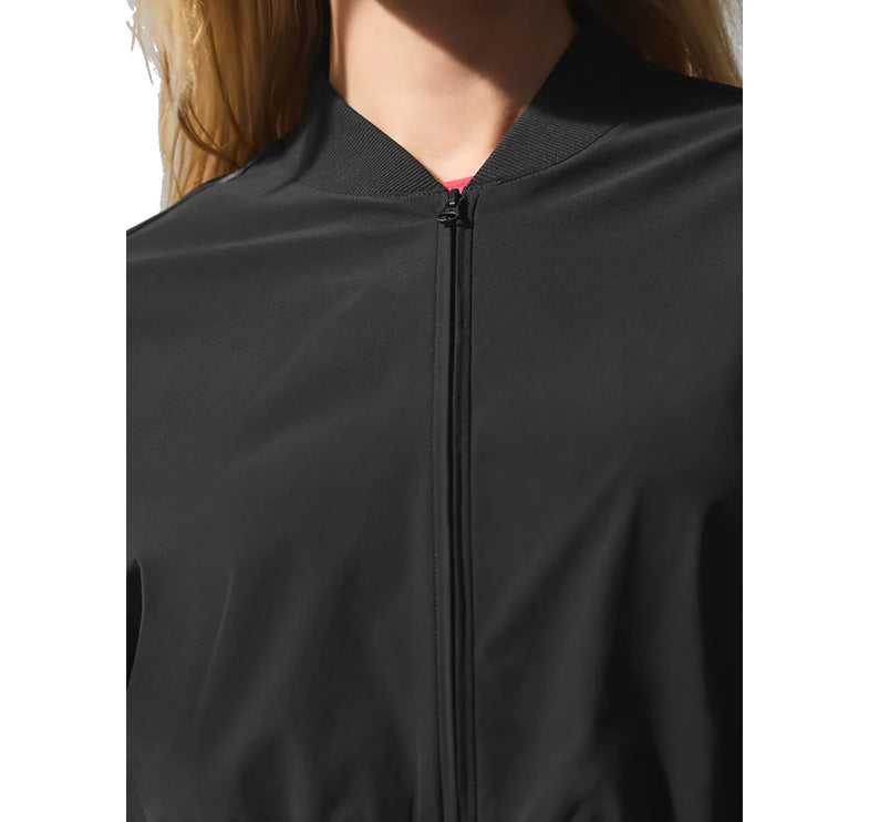 alo Women's Cropped Breezy Full-Zip Cover Up Black