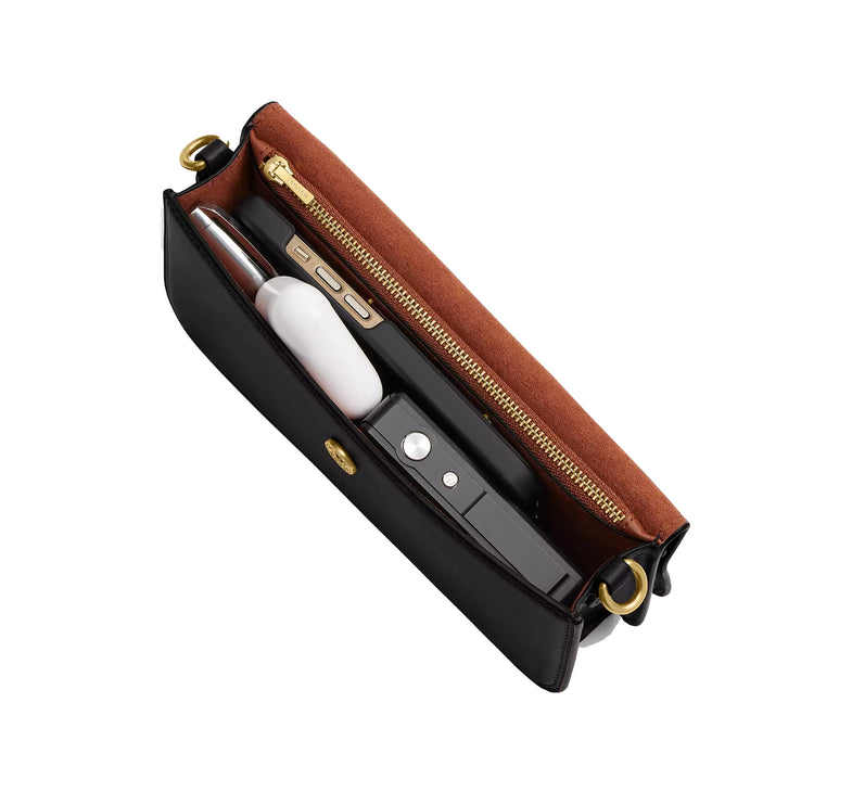 Coach Women's Elora Top Handle Crossbody Bag Brass/Black