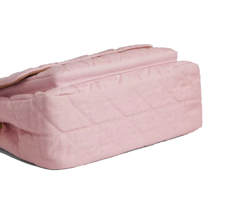 Coach Women's Elodie Crossbody Bag In Loved Denim With Quilting Gold/Light Pink