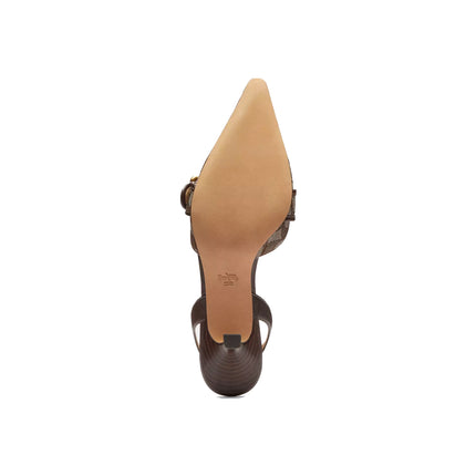 Coach Women's Margot Slingback In Signature Jacquard Oak/Maple