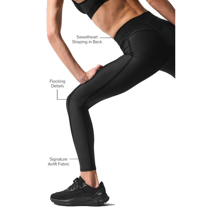 alo Women's Airlift High-Waist 7/8 Line Up Legging Black