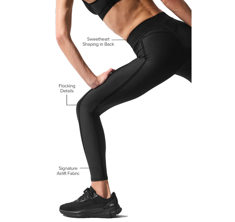 alo Women's Airlift High-Waist 7/8 Line Up Legging Black