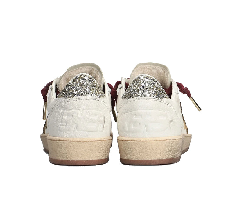 Golden Goose Women's Ball Star Sneakers Leopard Print/Silver/White