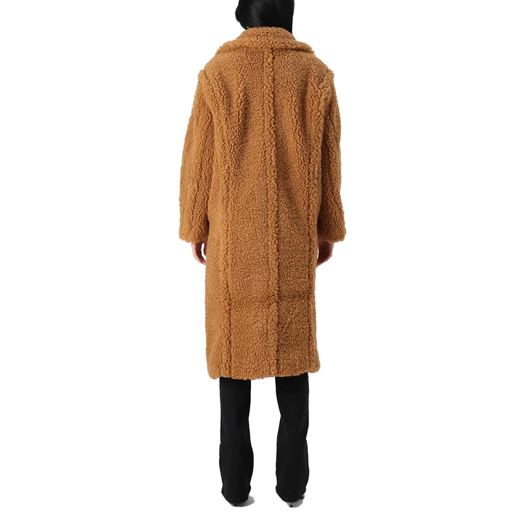 UGG Women's Gertrude Long Teddy Coat Chestnut