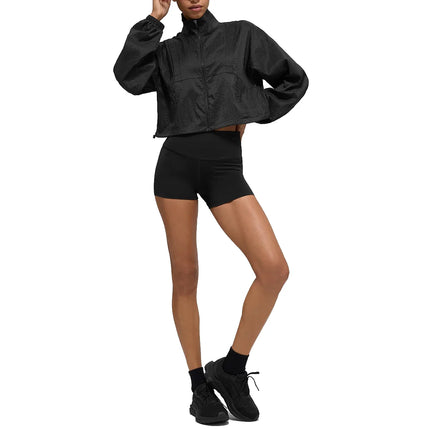 alo Women's Game Time Full Zip Jacket Black