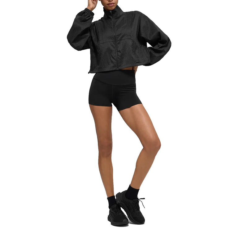 alo Women's Game Time Full Zip Jacket Black