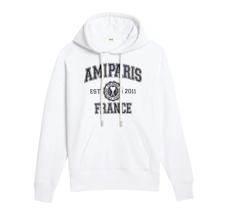 AMI Alexandre Mattiussi Unisex France Hoodie White
