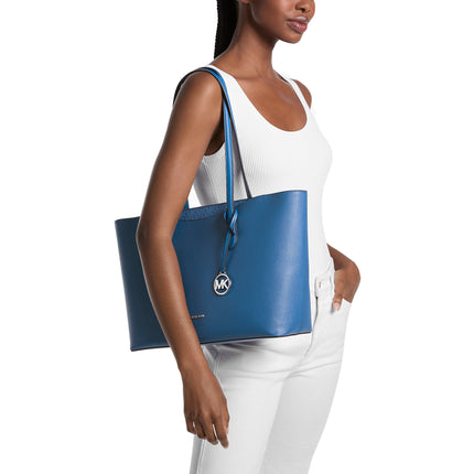 Michael Kors Women's Arden Large Top-Zip Tote Bag Galaxy Blue
