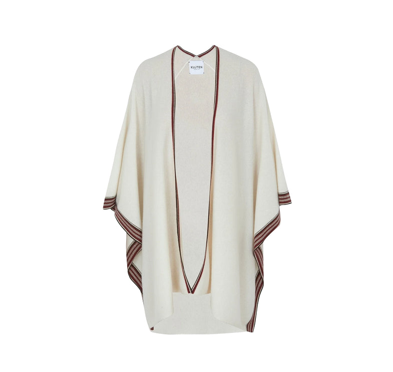 KUJTEN Women's Cashmere Poncho Bayi White