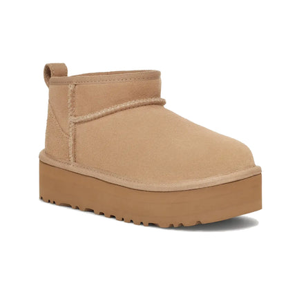 UGG Classic Ultra Mini Platform çocuk botu, bej (sand) süet