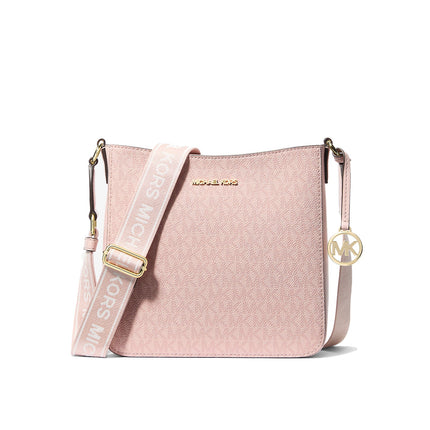 Michael Kors Women's Jet Set Small Signature Logo Crossbody Bag Powder Blush