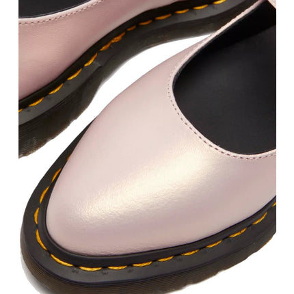 Dr. Martens Women's Elphie II Iridescent Leather Mary Jane Shoes Powder Pink