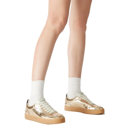 Steve Madden Women's TUX Gold Low-Top Sneakers Gold