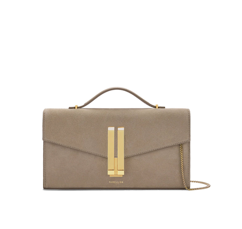 DeMellier London Women's The Vancouver Clutch Light Taupe Suede