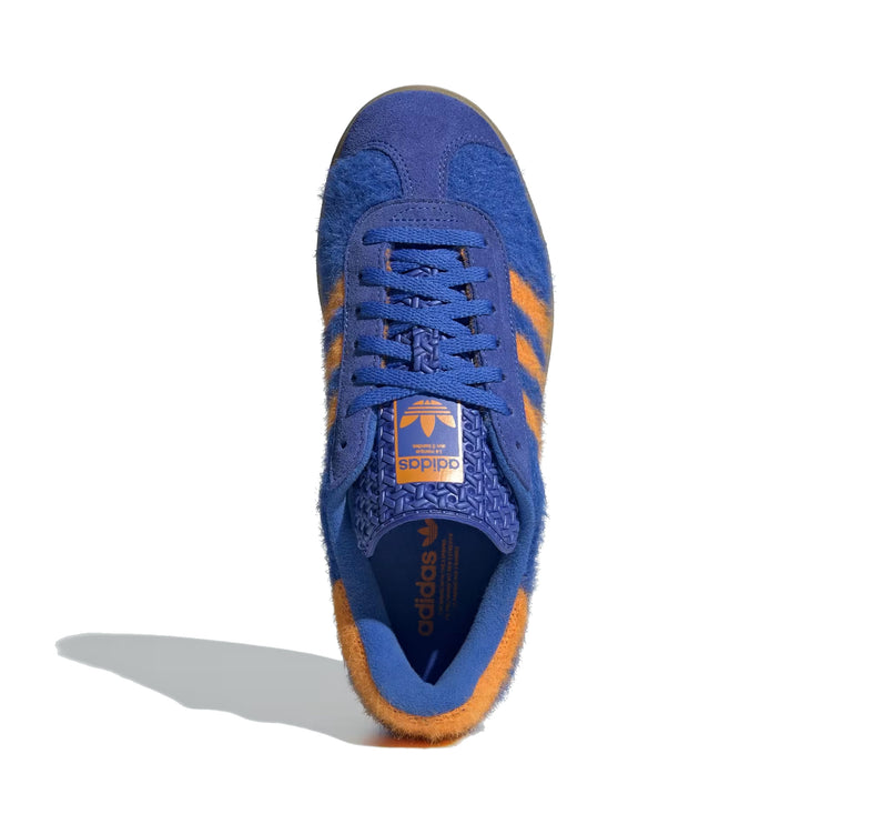 Adidas Women's Gazelle Bold Hi-Res Blue/Bright Orange/Gold Metallic JS3906