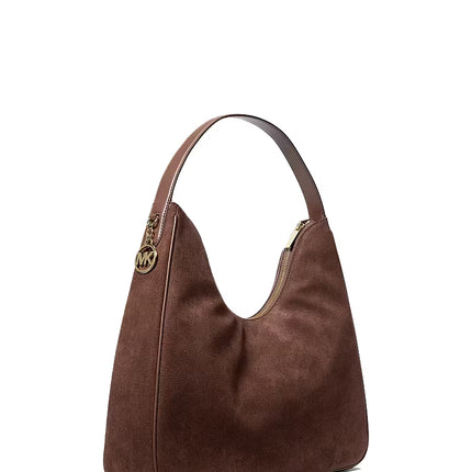 Michael Kors Women's Nayla Medium Fringed Hobo Shoulder Bag Nutmeg