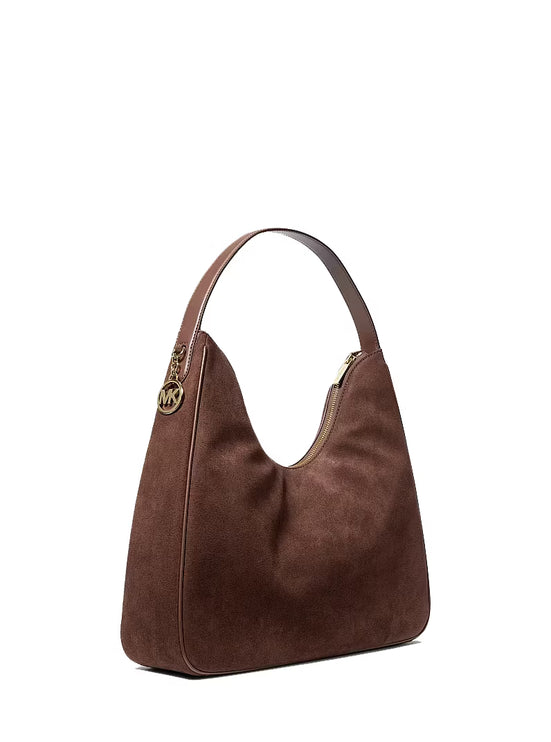 Michael Kors Women's Nayla Medium Fringed Hobo Shoulder Bag Nutmeg
