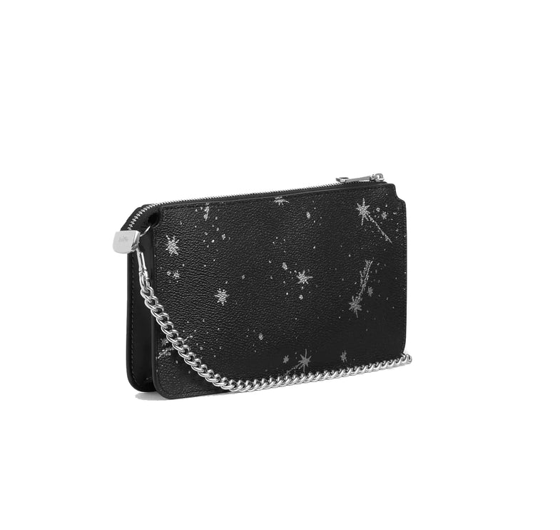 Coach Women's Poppy Crossbody Bag With Star Print Silver/Black Multi